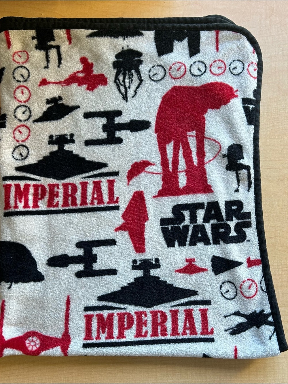 Star Wars Galactic Empire Fleece Throw Blanket Imperial AT-AT TIE Fighter 38x48